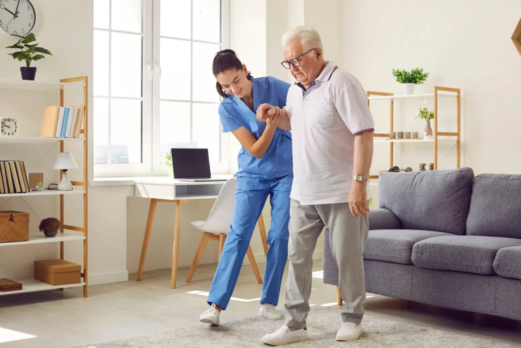 Fisioterapia a domicilio tras prótesis de rodilla